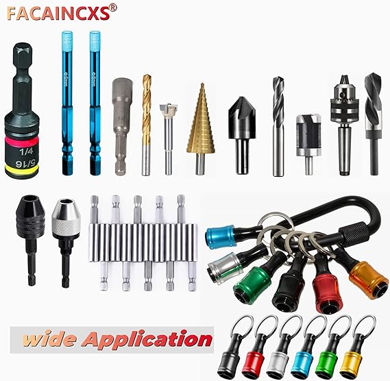 Drill Bit Keychain Extension Bar Quick Release Easy Change, Screwdriver Bit Holders for Tools & Home Improvement Gif