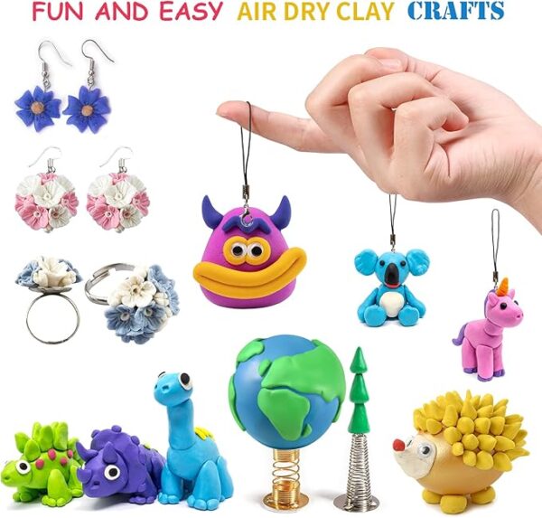 Air Dry Clay, 36 Colors Modeling Clay Kit with 3 Sculpting Tools, Magic Foam Clay for Kids