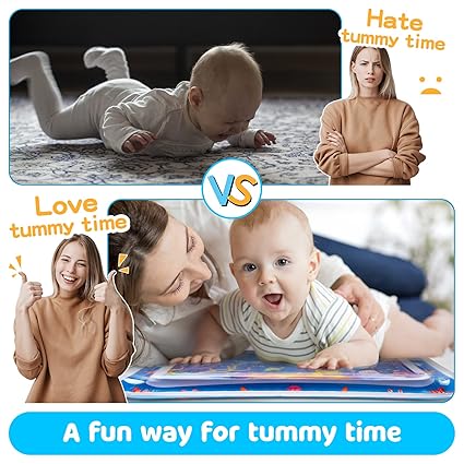 Tummy Time Water Mat丨Inflatable Tummy Time Water Play Mat for Babies, Infants and Toddlers 3 to 12 Months