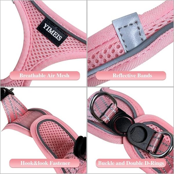 Dog Harness and Leash Set, No Pull Soft Mesh Pet Harness, Reflective Adjustable Puppy Vest for Small Medium