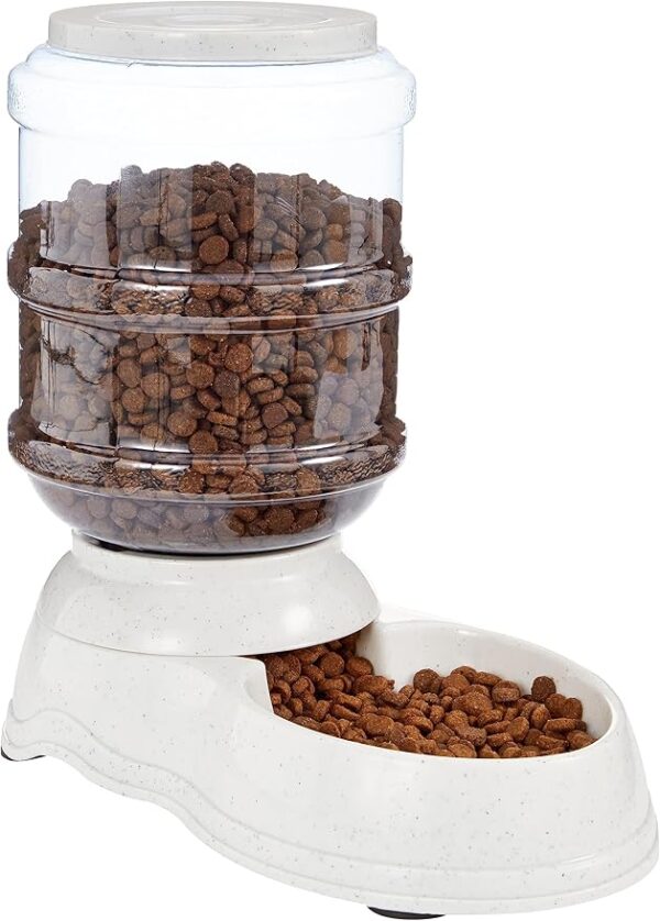 Gravity Pet Food Feeder for Dogs and Cats, Small, 6-Pound Capacity, Gray