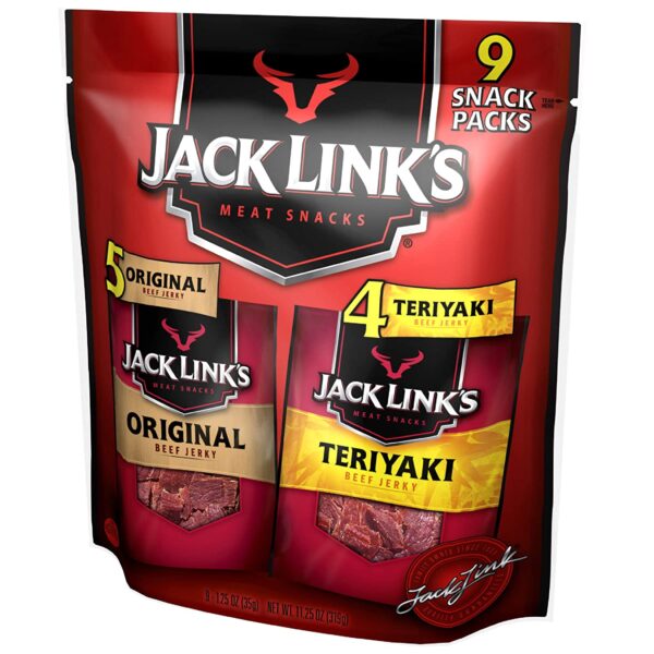 Jack Link's Beef Jerky Variety Pack Includes Original and Teriyaki Flavors