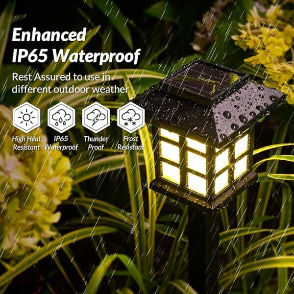 Outdoor Lights,12 Pack Solar Path Lights, Solar Walkway Lights Outdoor, Solar Garden Lights,