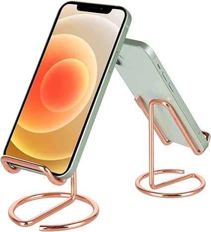 Cell Phone Stand Holder Desk Accessories, Cute Metal Rose Gold, Compatible with All Mobile Phones, iPhone, Switch, iPad